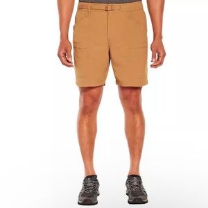NWT Eddie Bauer Shorts Men's XL Ripstop Tech Pull On Brown UPF50+ Hiking Outdoor